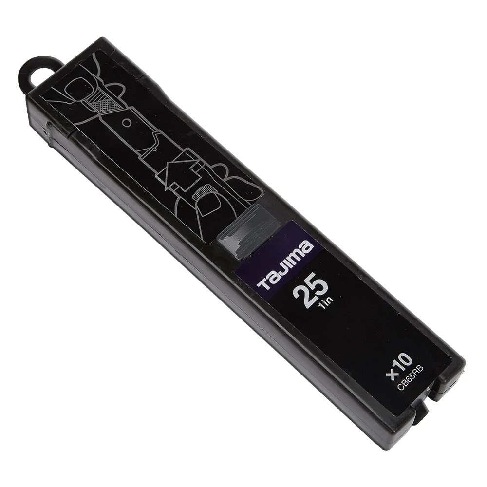 Knife Blades || 25 Mm || 10 Pcs || Razar Black || Tajima 3 Knife Blades || 25 Mm || 10 Pcs || Razar Black || Tajima