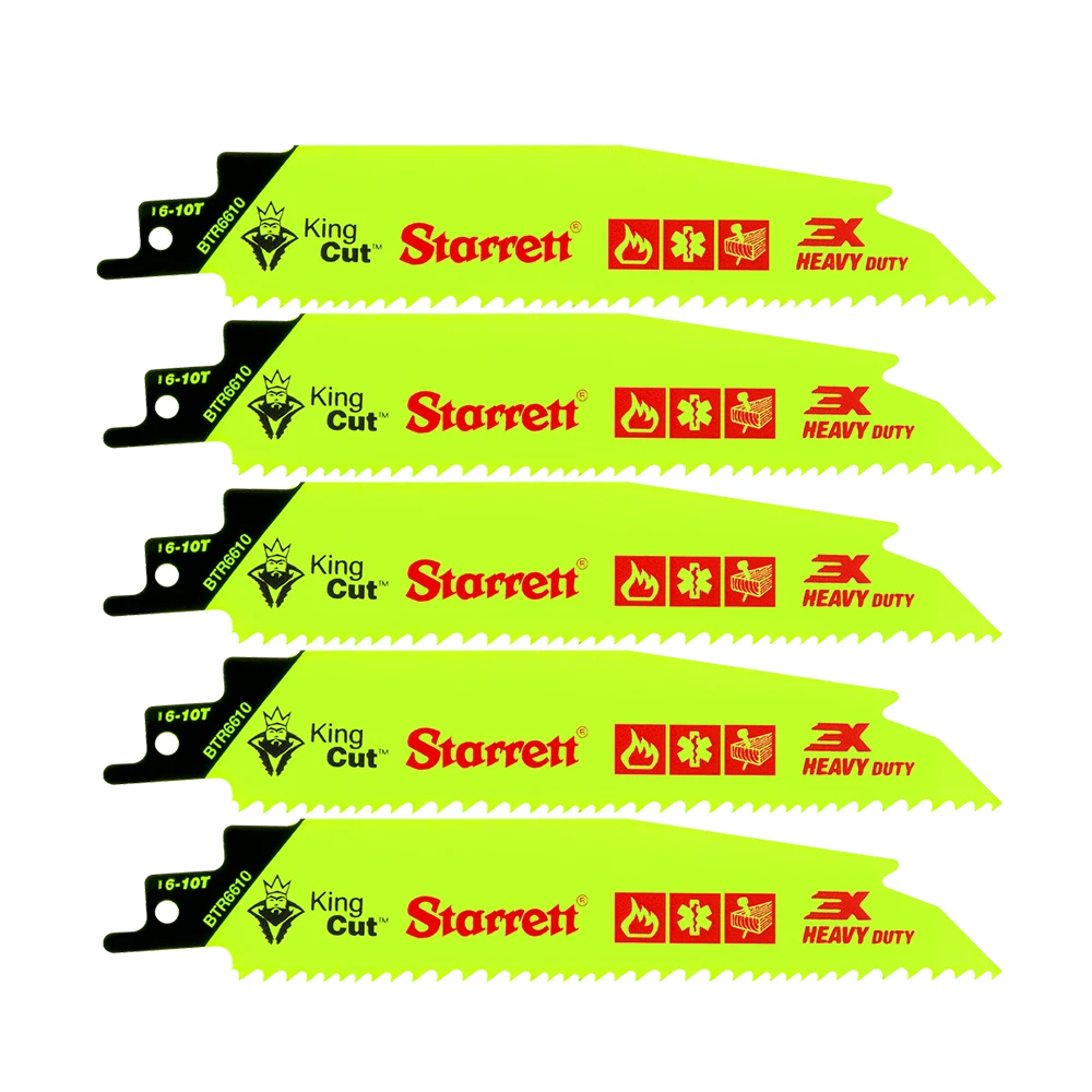 KING CUT Coarse – Demolition – 5 Pcs – 150 Mm – Reciprocating Blade – Starrett 3 KING CUT Coarse – Demolition – 5 Pcs – 150 Mm – Reciprocating Blade – Starrett