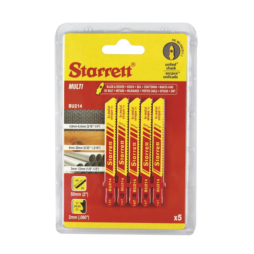 Multi – 5 Pcs – 14 TPI – 3-30 Mm – Jigsaw Blades 3 Multi – 5 Pcs – 14 TPI – 3-30 Mm – Jigsaw Blades