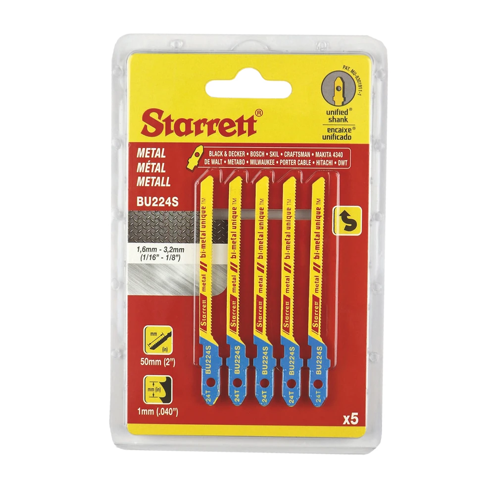 Scroll Cut Metal- 5 Pcs – 24 TPI – 1,6- 3,2 Mm – Jigsaw Blades 3 Scroll Cut Metal- 5 Pcs – 24 TPI – 1,6- 3,2 Mm – Jigsaw Blades