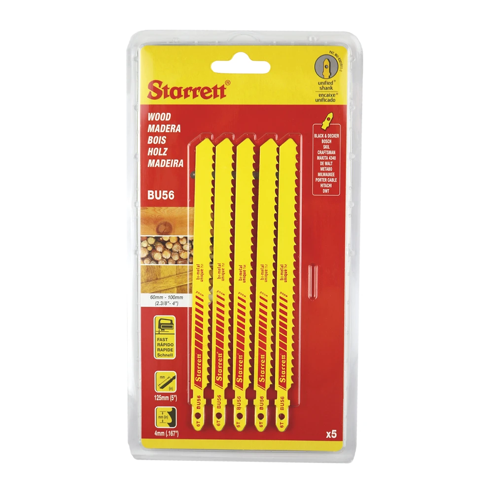 Straight Fast And Thick – 5 Pcs – 6 TPI – 60-100 Mm – Jigsaw Blades 3 Straight Fast And Thick – 5 Pcs – 6 TPI – 60-100 Mm – Jigsaw Blades